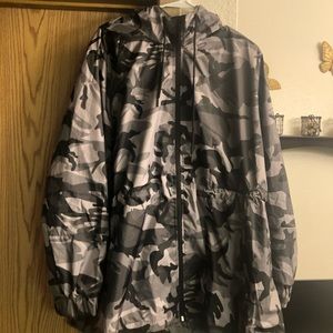 Black Camouflage Windbreaker